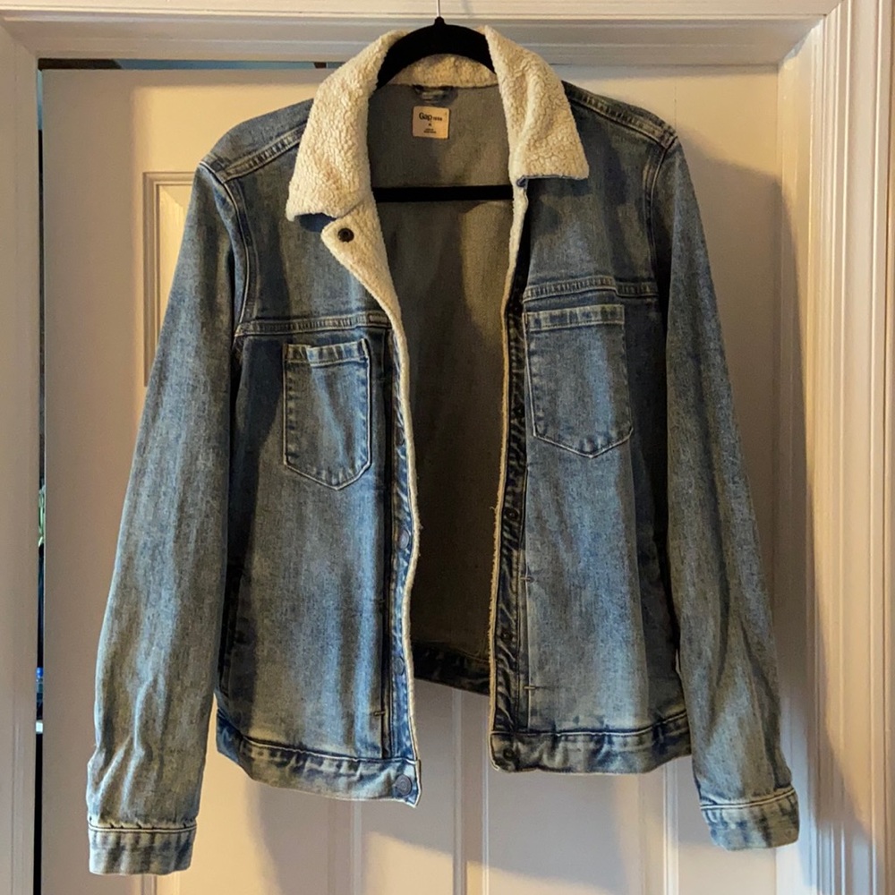 Shearling Denim Jacket - image 1